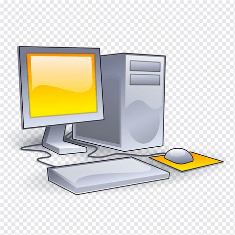 Komputer Desktop Laptop Komputer Kartun Karakter Kartun Sudut
