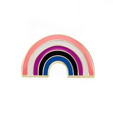 gender fluid flag rainbow pin badge the pride shop