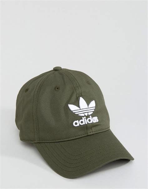 Adidas Originals Cotton Trefoil Cap In Green Cd8803 For Men Lyst