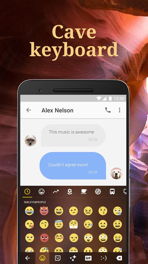 Brown Cave Emoji Keyboard Theme For Whatsapp Apk Untuk Unduhan Android