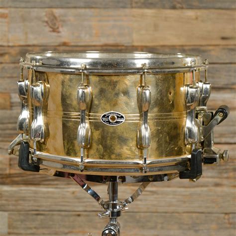 Slingerland 8x14 Brass Snare Drum Used S736 Vintage Drums Drums
