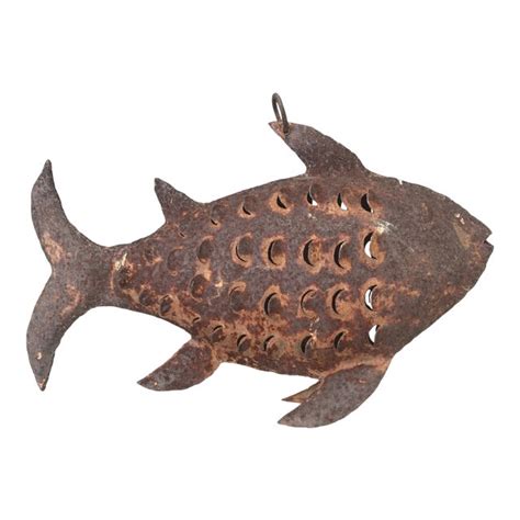 Vintage Rusty Metal Fish Folk Art Sculpture Chairish