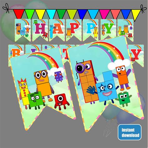 Numberblock Birthday Numberblocks Numberblocks Theme Etsy Images And