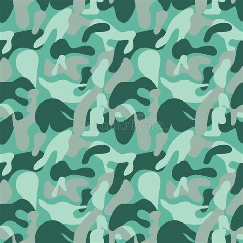 Green Camouflage Seamless Pattern Vector Art Stock Vector