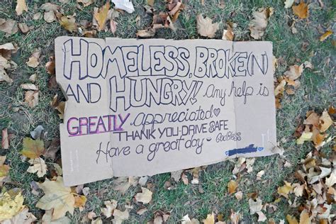 Homeless Broken And Hungry Cardboard Panhandler Sign Flickr