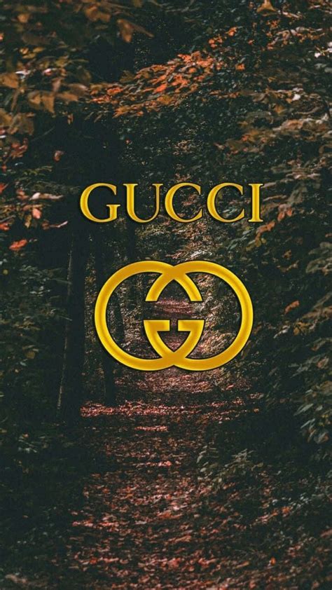 Download Alluring Gold Gucci Logo And Text Background