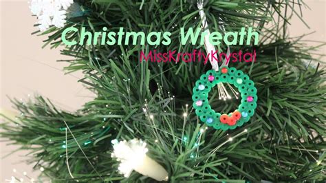 Christmas Wreath Perler Bead Tutorial Youtube