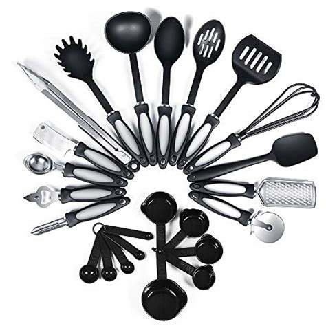 24 piece nylon cooking utensils kitchen utensil set nylon kitchen utensils set best kitchen