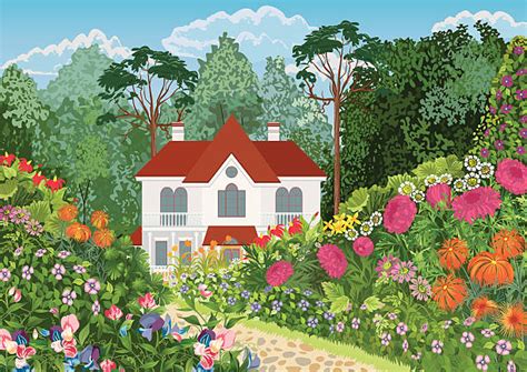 Cottage Garden Illustrations Royalty Free Vector Graphics And Clip Art