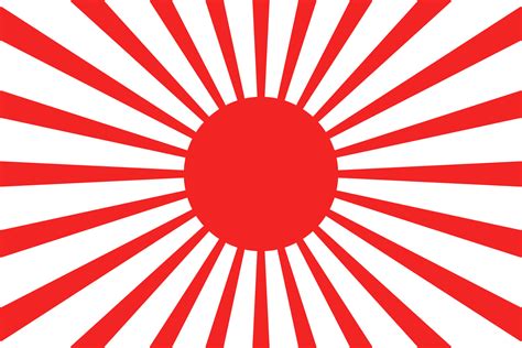 Bandera De Símbolo De Sol Naciente Rojo Vintage De Japón Amanecer Sol
