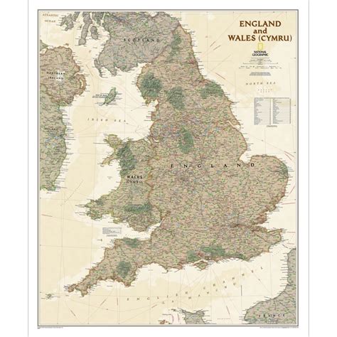 Themapstore National Geographic England And Wales Wall Map