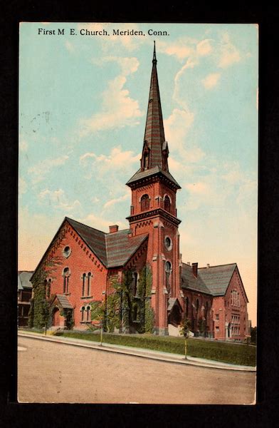 Meriden First M E Church Methodist Carte Postale Ancienne Et