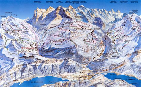 Ski en snowboard Jungfrau Region - piste kaarten, vervoer, accommodatie
