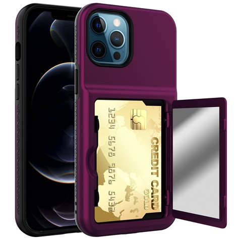 Iphone 12 Pro Max Wallet Case Dteck Card Holder Cover With Hidden