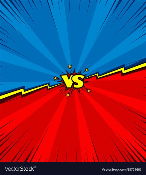 Comic Book Versus Battle Background Royalty Free Vector