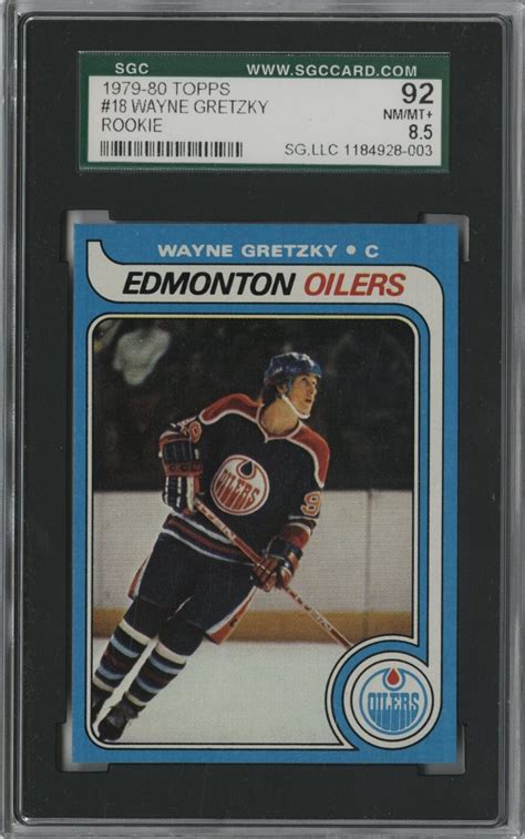 Lot Detail 197980 Topps 18 Wayne Gretzky Rookie Card Sgc 92 Nm