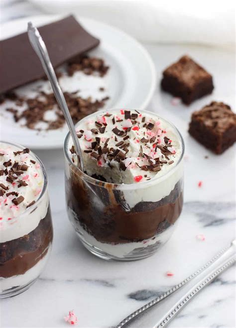 Mint Chocolate Brownie Pudding Trifle