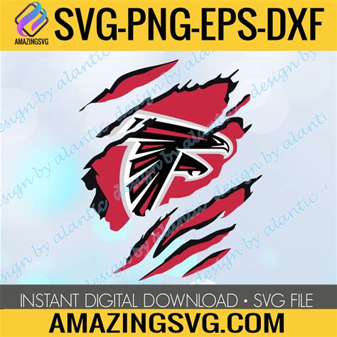 Atlanta Falcons Torn Svg, Atlanta Falcons cricut files, Atlanta Falcons logo svg, Atlanta ...