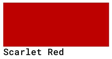 Scarlet Color Chart