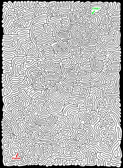 Ⓜⓐⓩⓔ Maze Drawing Hard Mazes Maze Worksheet