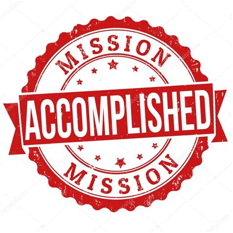 Mission Accomplished Stamp — Stock Vector © Roxanabalint 38281405