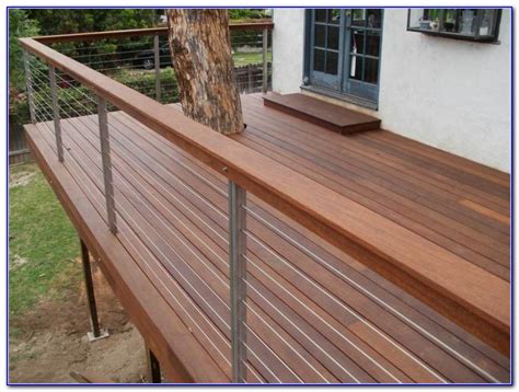 Wood Deck Cable Railing Decks Home Decorating Ideas G96zkz9lmb