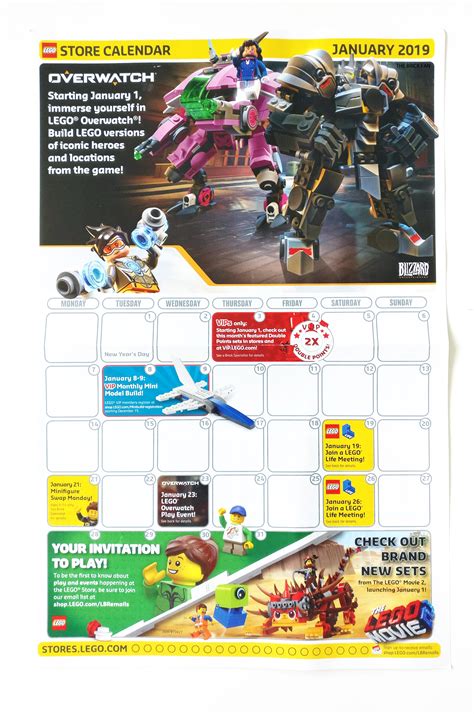 And see for each day the sunrise and sunset in march 2021 calendar. LEGO January 2019 Store Calendar Promotions & Events - The ...