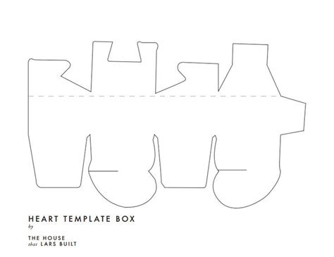 Heart T Box Heart Box Heart Ts Box Template Printable Heart