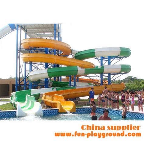 Fiberglass Spiral Adult Slides Aqua Theme Park Tubes Equipment
