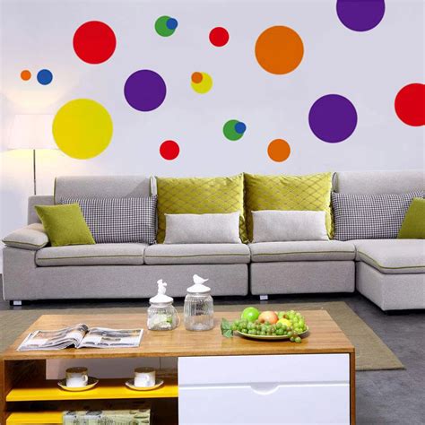 Polka Dot Wall Stickers Colorful Circles Decal Diy For Home Nursery