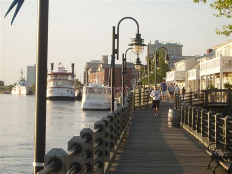 Wilmington Waterfront Stock Photo Image Of River Riverwalk 21912348