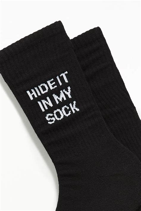 Hide It In My Sock Sport Crew Sock Urban Outfitters Canada Socks