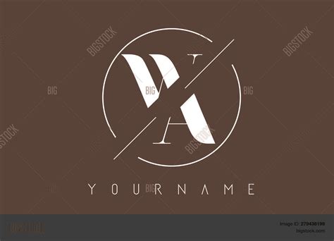 Wa Letter Logo Cutted Vector And Photo Free Trial Bigstock