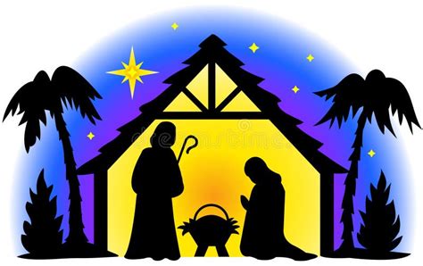 Nativity Silhouette Stock Illustration Illustration Of Mary 931989