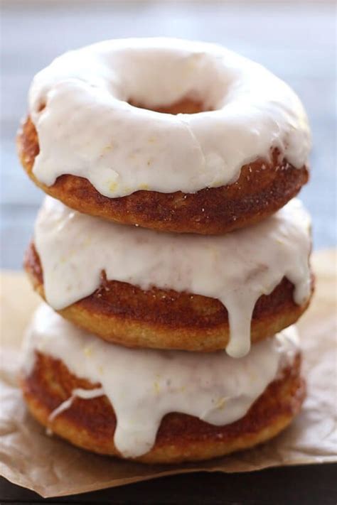 Baked Donuts With Lemon Glaze Recipe Doughnut Recipe Easy Donut