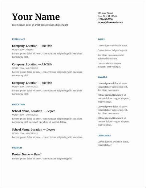 Resume in doc format perfect for all types of profiles and for every job offer you 15 Fantastic Free CV Templates to Download Now