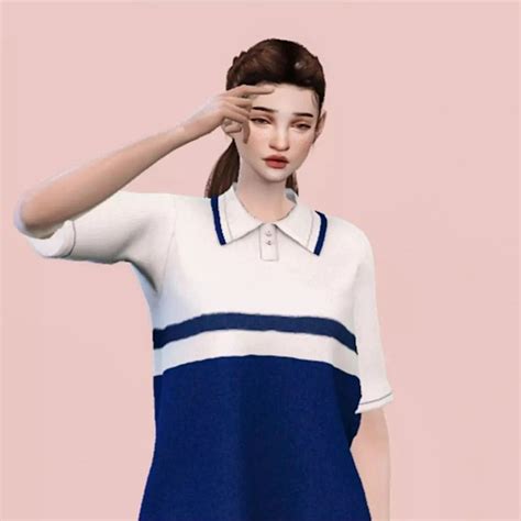 Student Created Sims Cc Polo Female Mens Tops Fashion Moda Polos