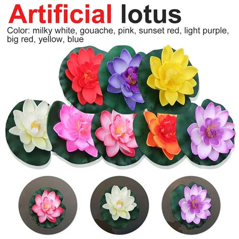 Plant Ornament 1pcs 10cm Artificial Lotus Home Garden Pond Decoration