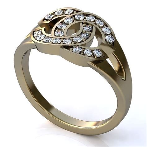 Check spelling or type a new query. White Gold Chanel Logo Ring With Diamonds 3D model 3D ...
