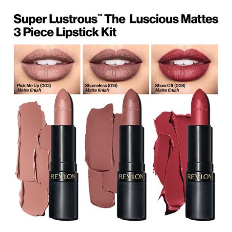 Buy Lipstick Set By Revlon Super Lustrous Piece Gift Set High Impact Matte Finish In Nude