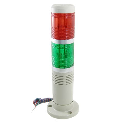 24v Dc Red Green Industrial Signal Tower Light Lamp Flash With Buzzer
