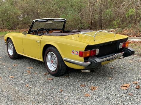 1974 Triumph Tr6 Yellow 25k Miles Original Mint Condition For Sale