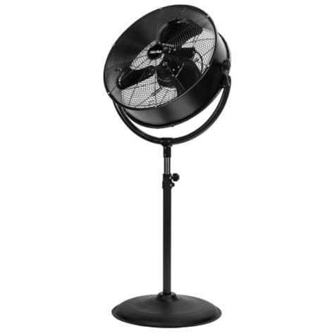 20 Pedestal Fan Adjustable Speed Standing Fan Floor Shop Garage Black