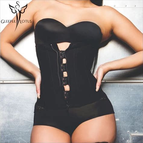 Hook Zipper Rubber Latex Waist Trainer Sexy Corsets And Bustiers