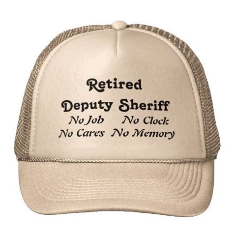 Retired Deputy Sheriff Trucker Hat Zazzle Gorra De Béisbol Béisbol