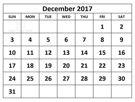 Free Printable December Calendar 2017 Online Oppidan Library