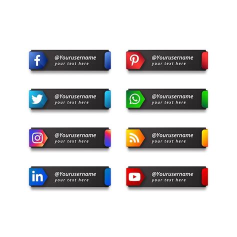 Premium Vector Popular Collection Of Social Media Lower Thirds