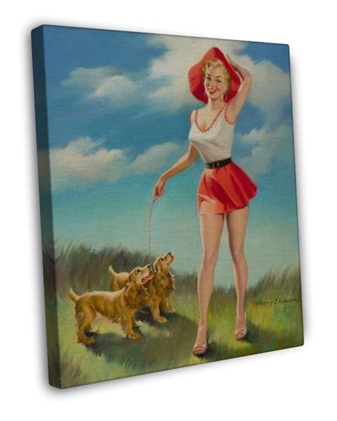 Harry Ekman Pin Up Girl Art X Framed Canvas Print Free Hot Nude