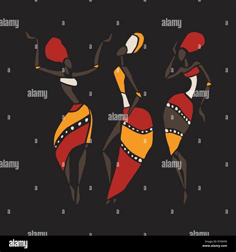 African Dancers Silhouette Set Stock Vector Image And Art Alamy