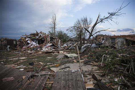 Debris Rubble And Damage Left From The Aftermath Of An F4 Tornado That